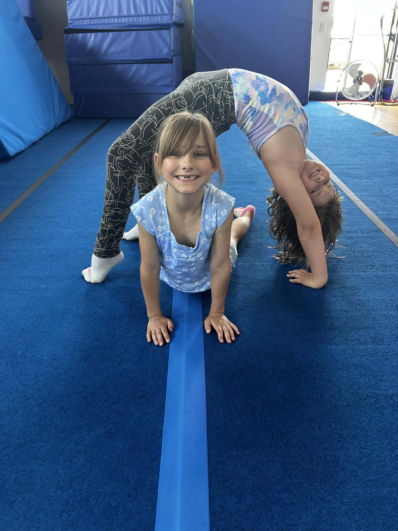 Group acrobatics class